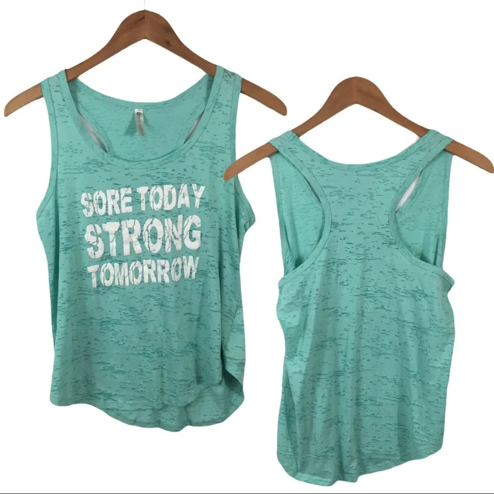 WS408 Ever Hottie Burnout Workout Gym Tank Top M